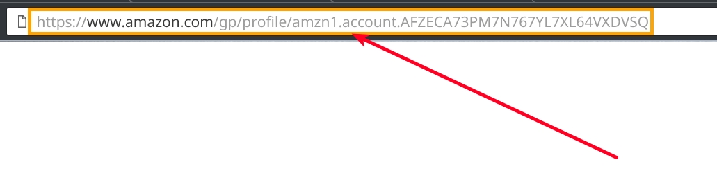 how to send amazon profile link from app