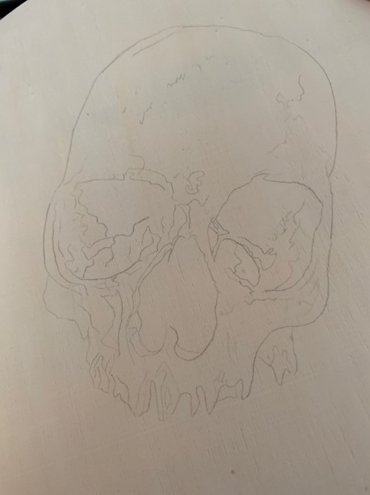 Halloween Skull Wood Burning Design – TRUArt®