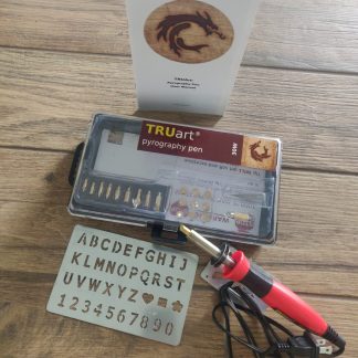 TRUArt Stencil and 11 Pieces Brass Tips and Stamps Set Premium