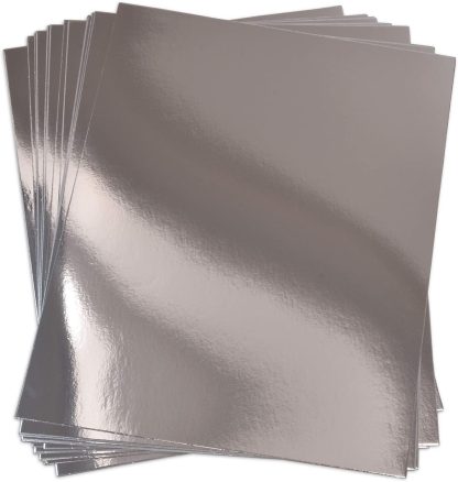 Metallic silver card stock