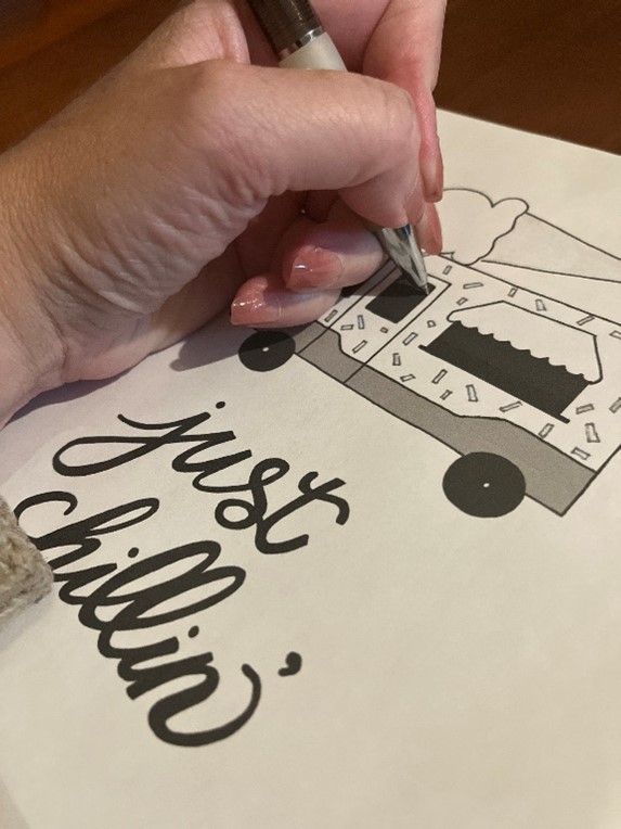 woodburning the template