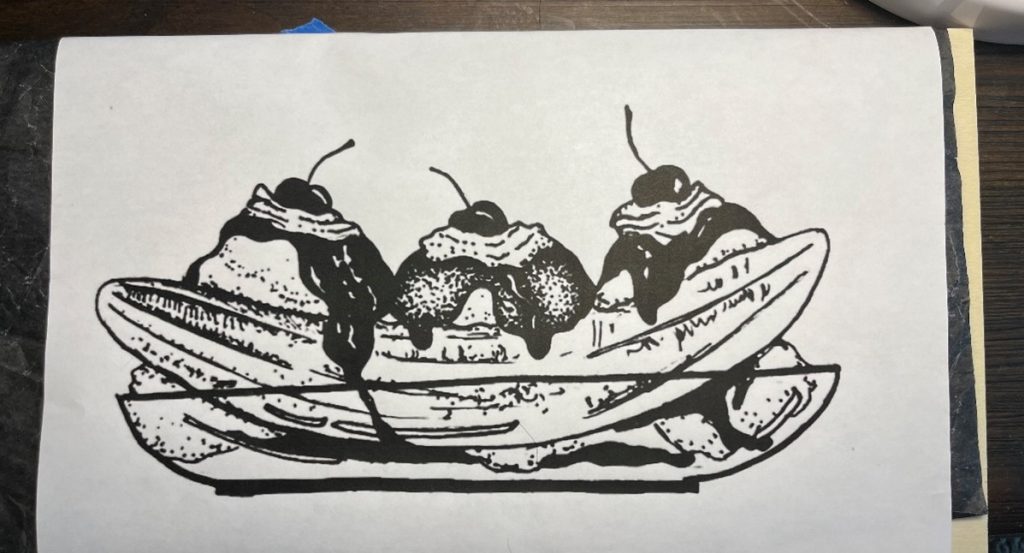 banana split template