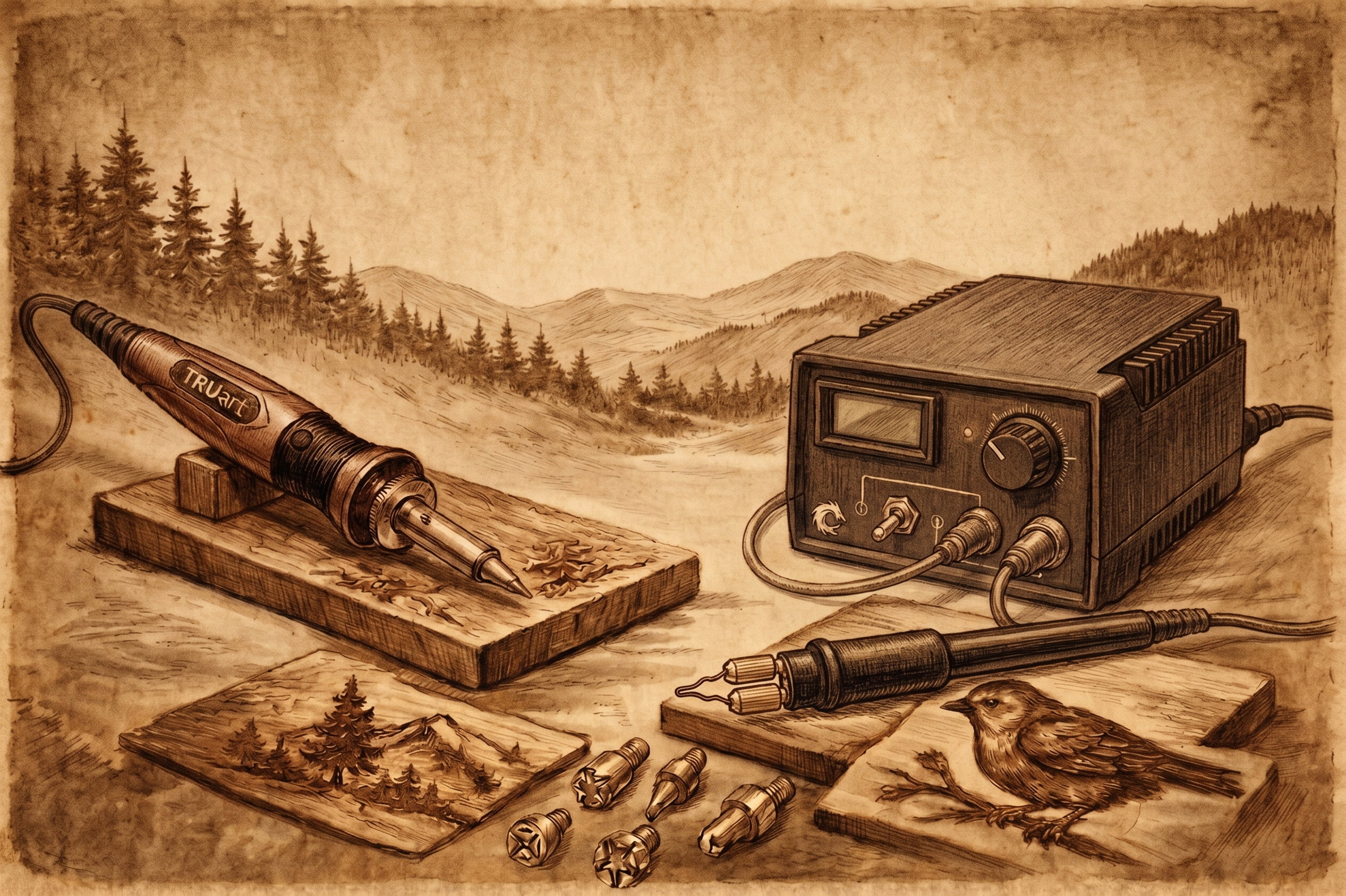 Digital Temperature Control Pyrography Pen Guide