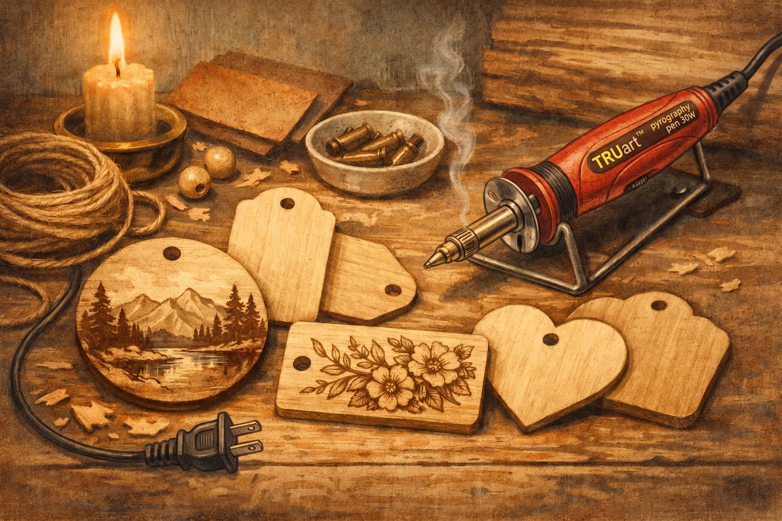Unfinished Wood Tags for Crafts That Burn Beautifully
