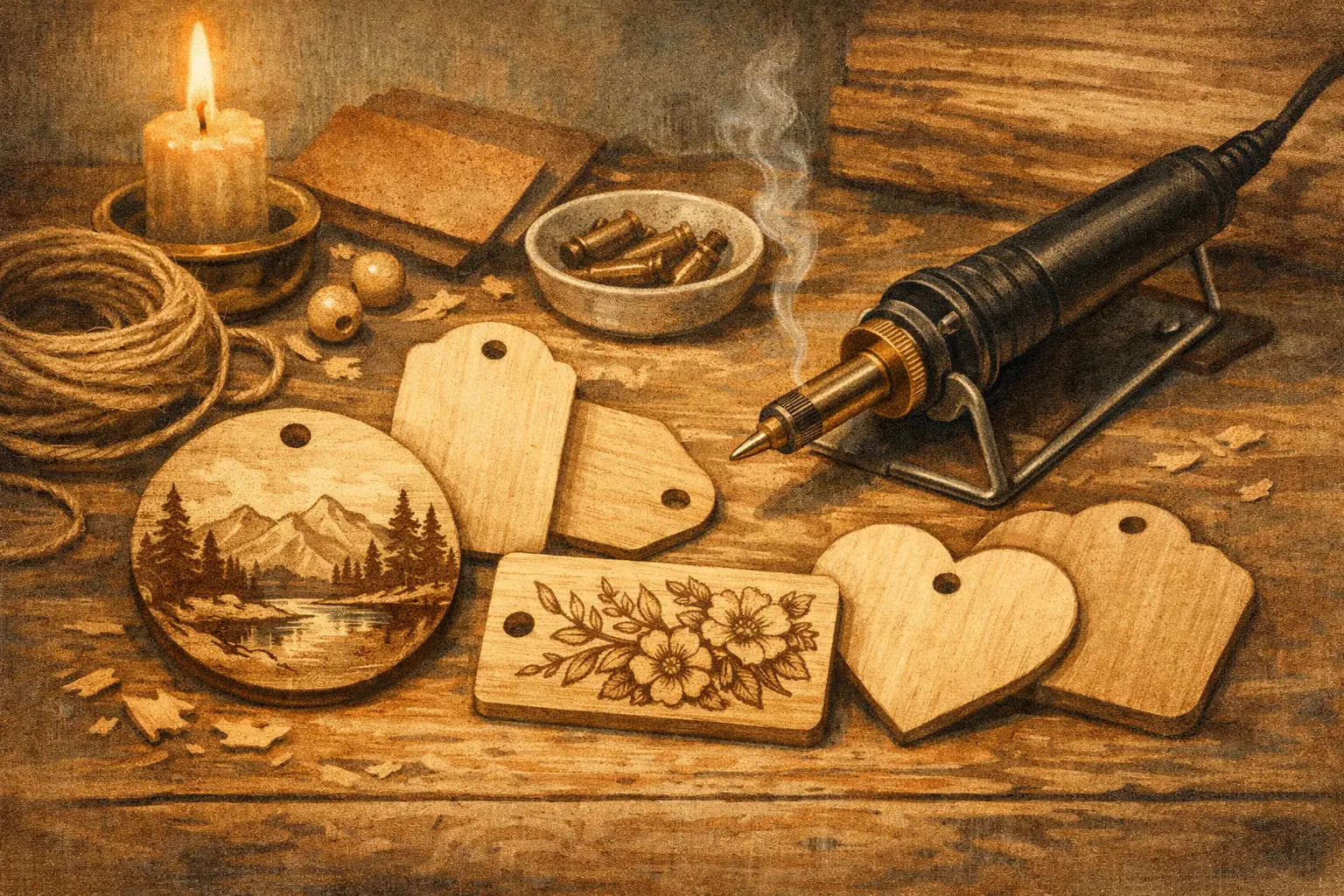 Unfinished Wood Tags for Crafts That Burn Beautifully